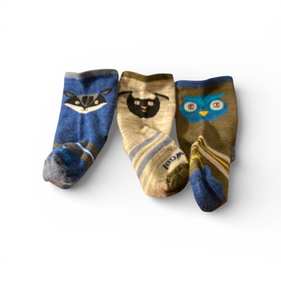 Smartwool Toddler Trio Socks- 1T-2T Winter moss - Picture 2 of 8